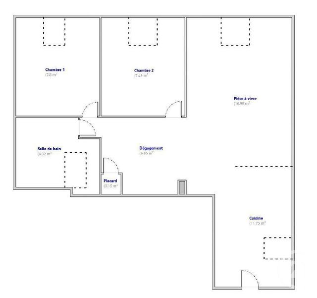 Appartement F3 à louer - 3 pièces - 55.08 m2 - LONGEVELLE SUR DOUBS - 25 - FRANCHE-COMTE - Century 21 Agence De La Gare