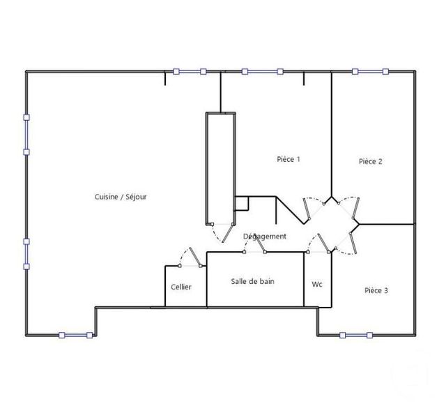 Appartement F4 à louer - 4 pièces - 80.6 m2 - VOUJEAUCOURT - 25 - FRANCHE-COMTE - Century 21 Agence De La Gare