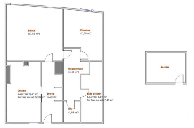 Appartement F2 à louer - 2 pièces - 57.03 m2 - MONTBELIARD - 25 - FRANCHE-COMTE - Century 21 Agence De La Gare